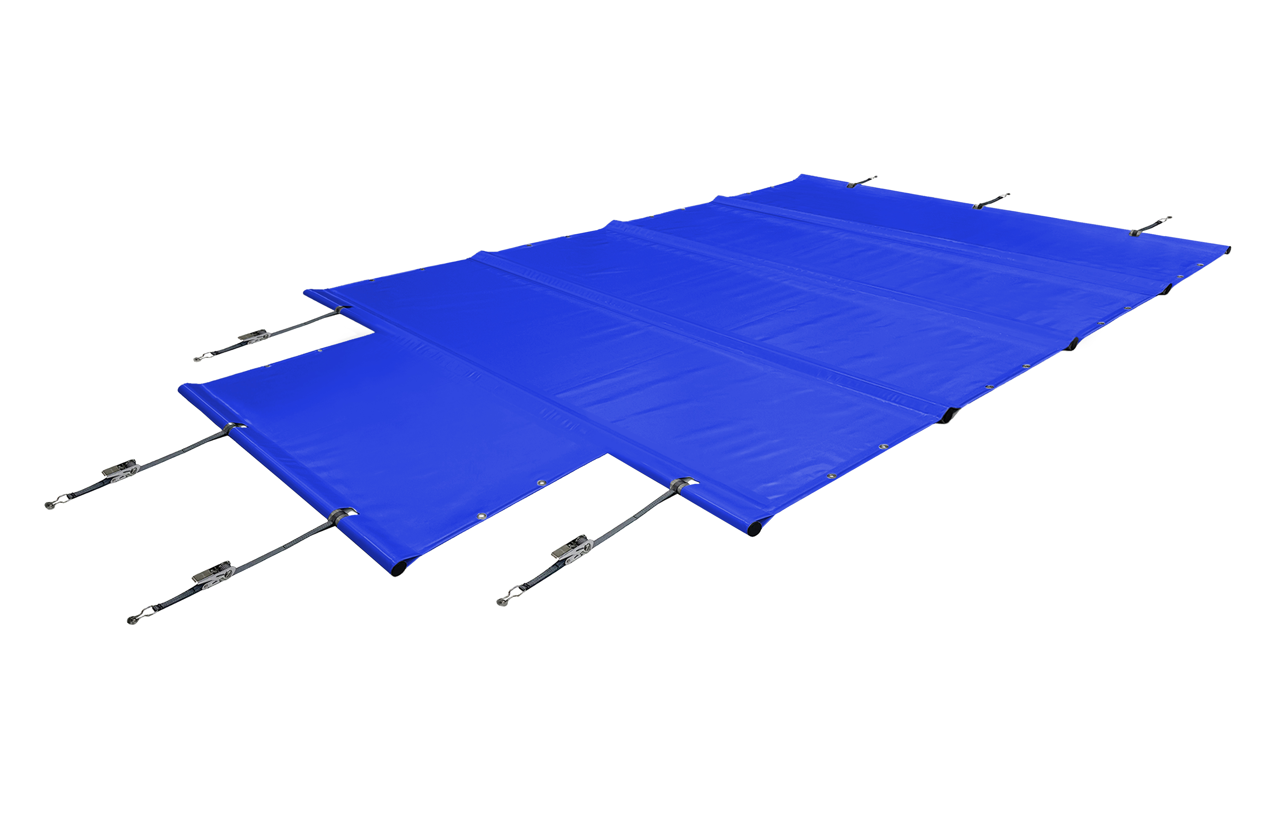 SafeDeluxe Rechteckige Poolabdeckung Stangenabdeckung + Treppe