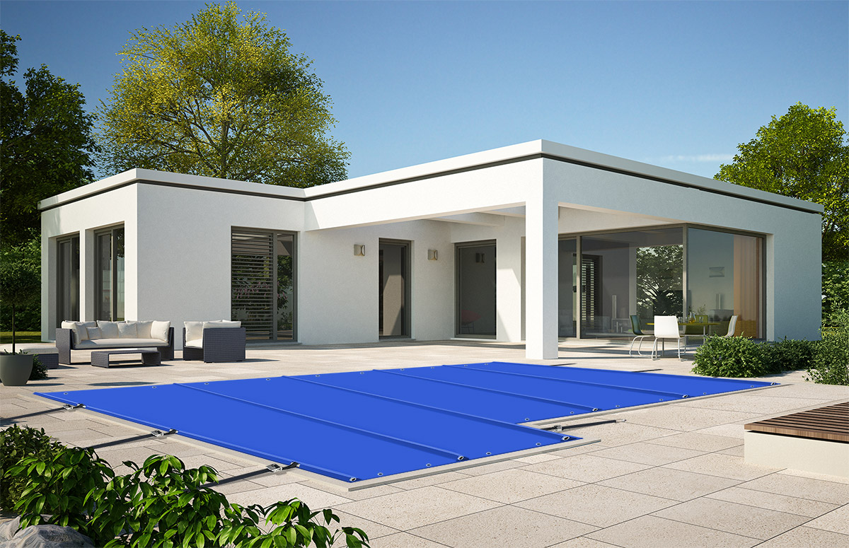 SafeDeluxe Poolabdeckung Stangenabdeckung in L-Form