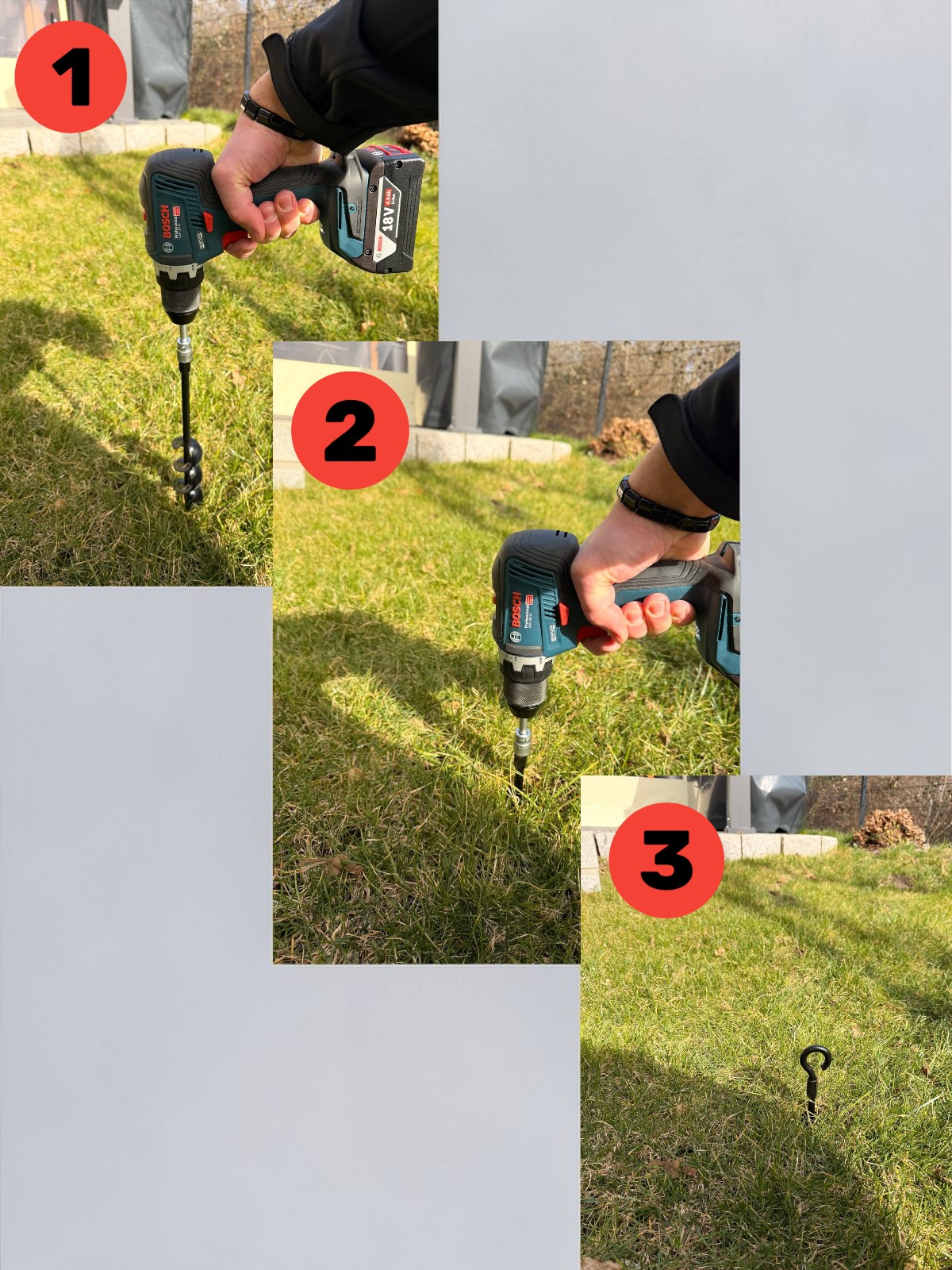 Spiralanker für Erdflächen