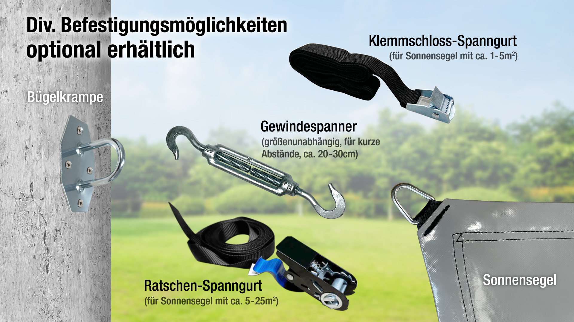 Sonnensegel in Dreiecksform, Rechtwinklig
