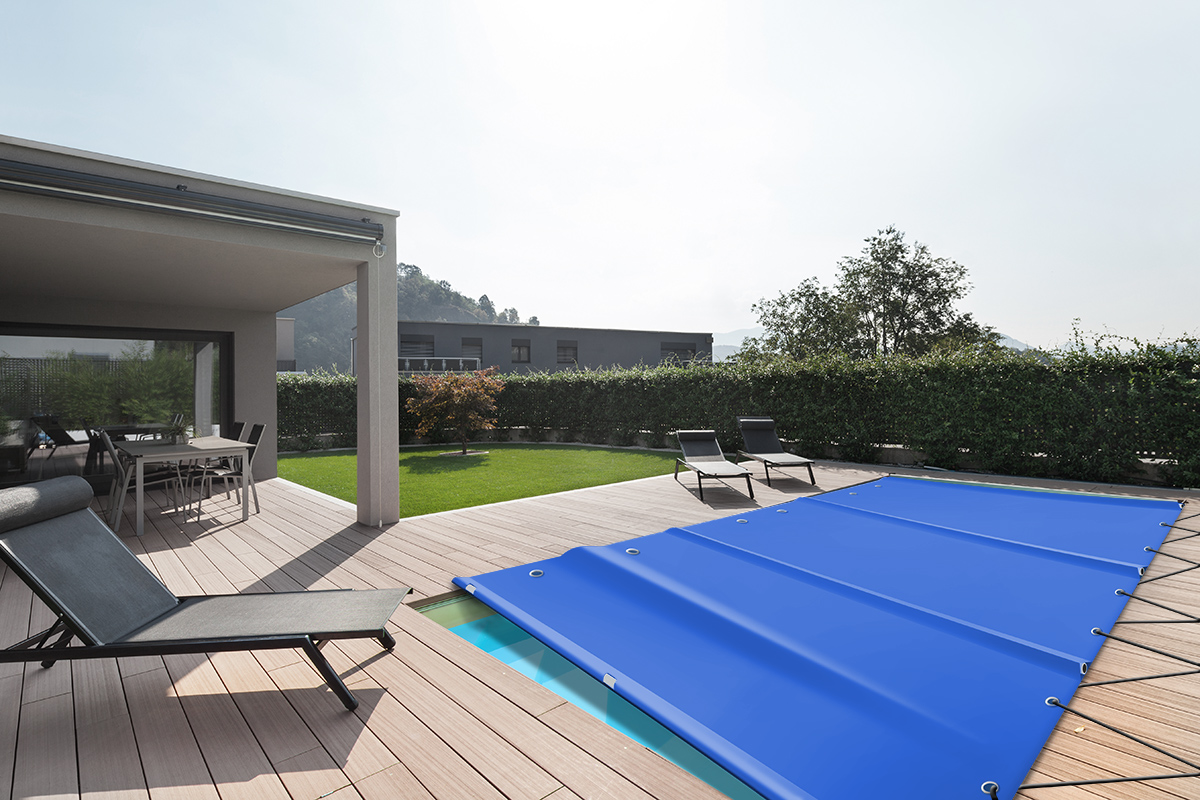 SafeDeluxe Rechteckige Poolabdeckung Stangenabdeckung
