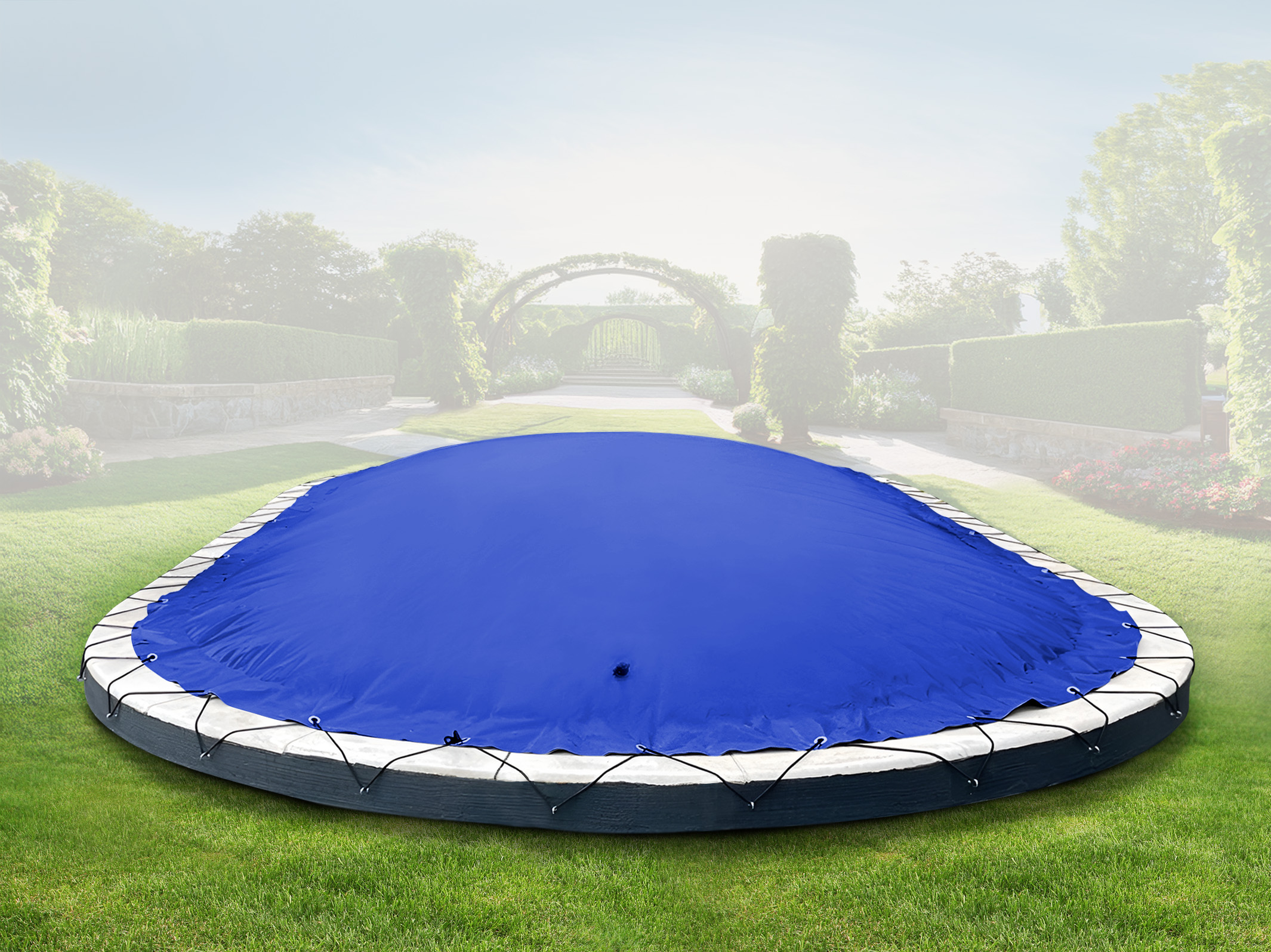 AirDeluxe Ovale aufblasbare Poolabdeckung (Sondermaß)