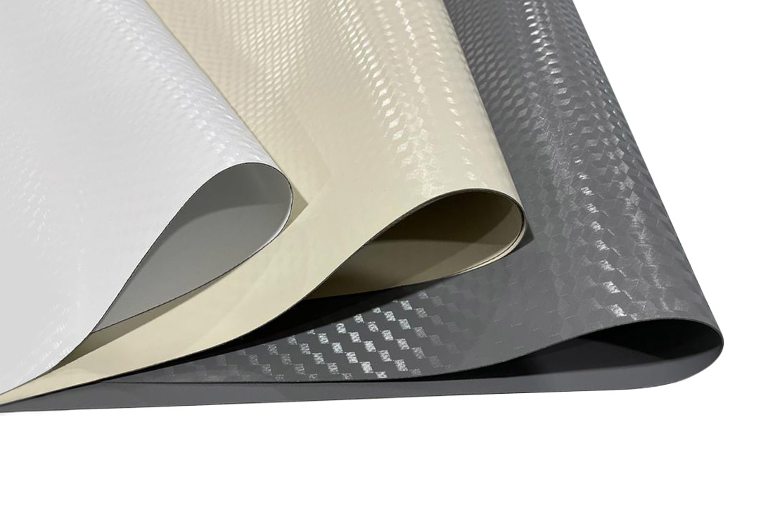 - MUSTER - (850g/m²) PVC Plane - 3D-Prägung - premium beschichtet