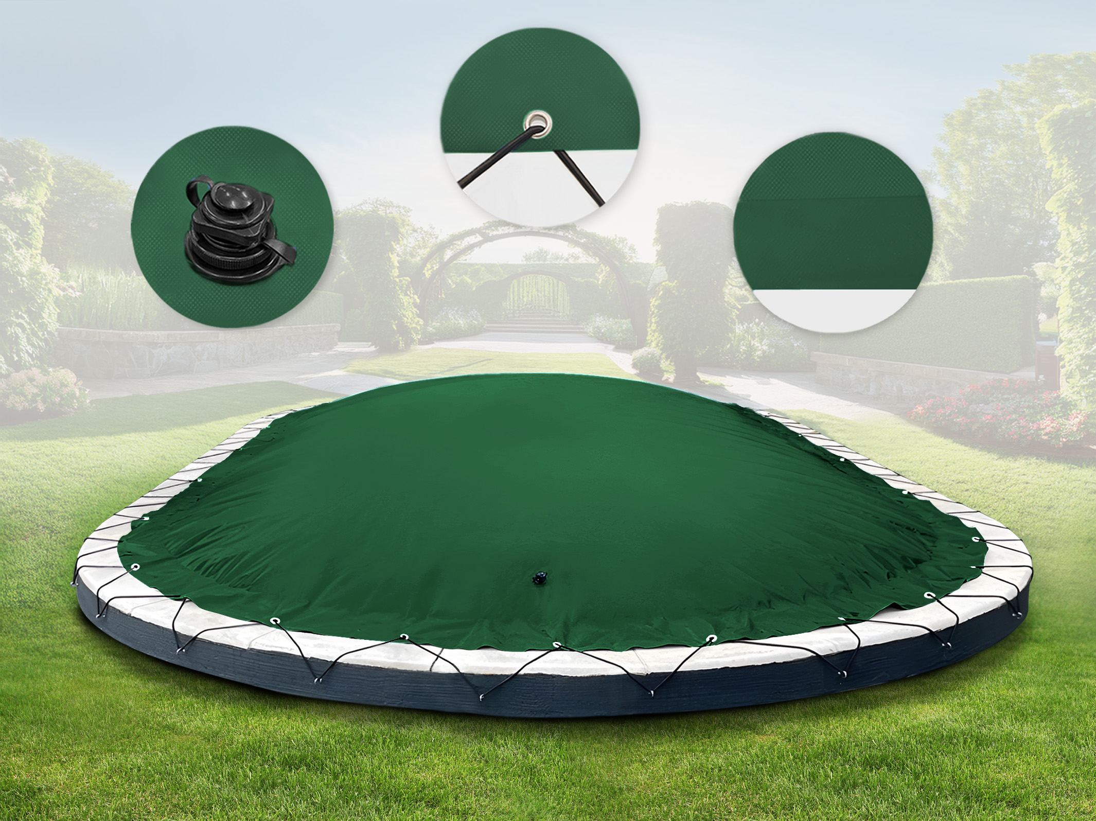 AirDeluxe Ovale aufblasbare Poolabdeckung